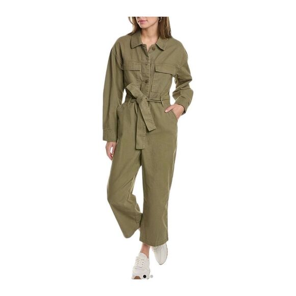 OAT NEW YORK Twill Jumpsuit Olive/Vintage Army Green Size XS - Picture 1 of 5